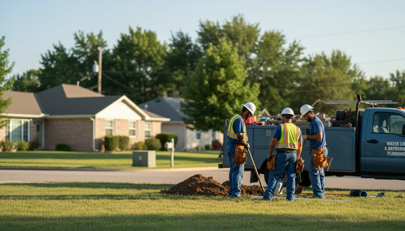 Residential water line and bathroom plumbing service in Mead, NE